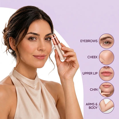 Recortador de vello facial y de cejas 2 en 1 para mujer