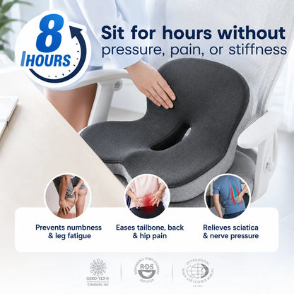 Cojín de asiento Lumotify™ — Alivio instantáneo del dolor de coxis y la zona lumbar