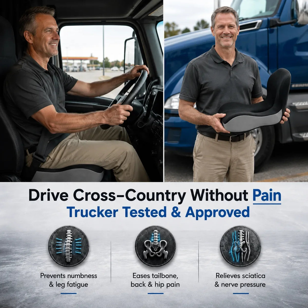 Cojín de asiento Lumotify™ — Alivio instantáneo del dolor de coxis y la zona lumbar